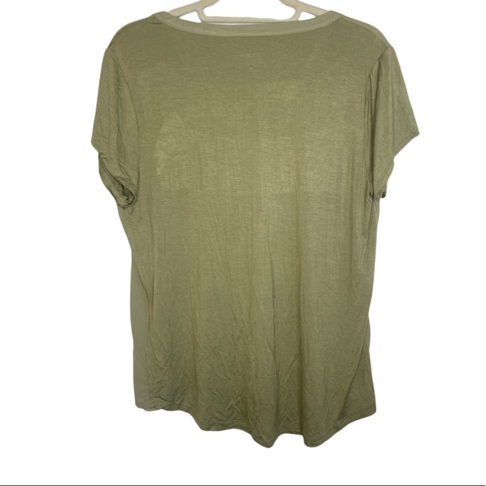 Soho Mesh Green Short Sleeve Blouse Size Medium New with tags - Picture 3 of 5